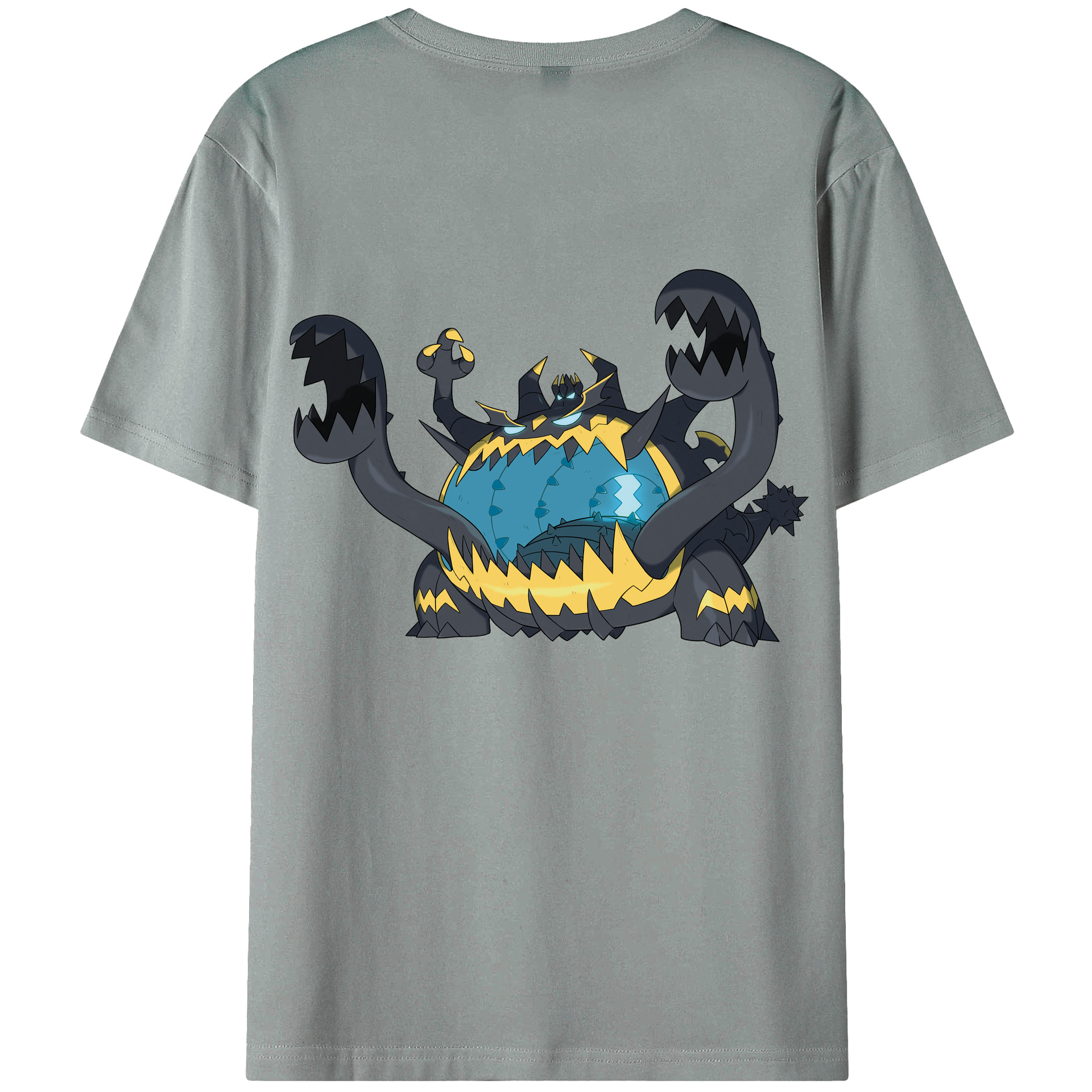 （画像用） ポケットモンスター Pokémon 綿100％ メンズ半袖Tシャツ（バックプリント） 通気性